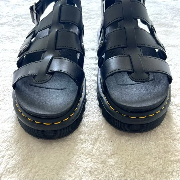 Dr. Martens Chunky Terry Brando Sandals Black